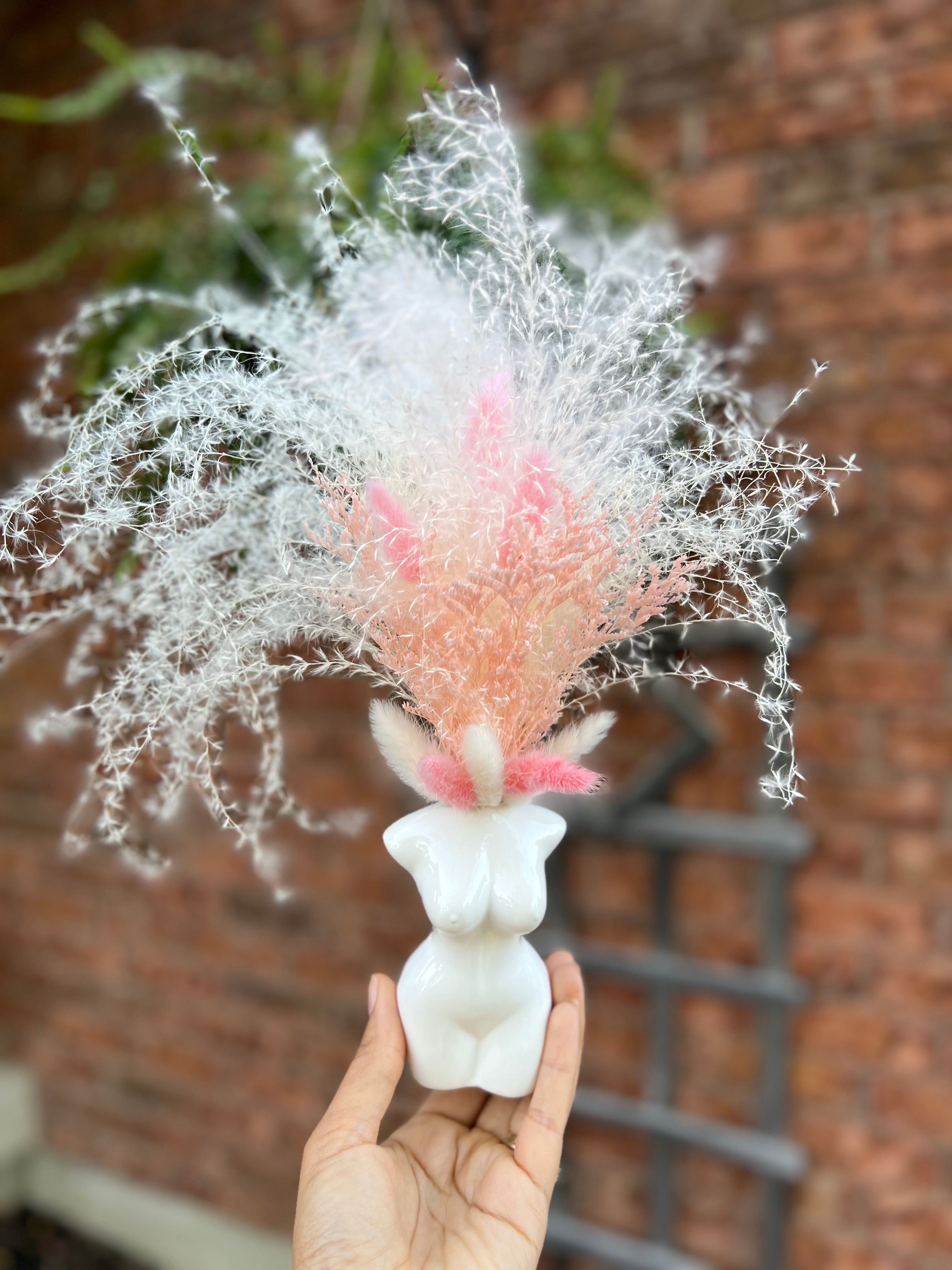 FEMALE TORSO VASE FLORAL ARRANGEMENT